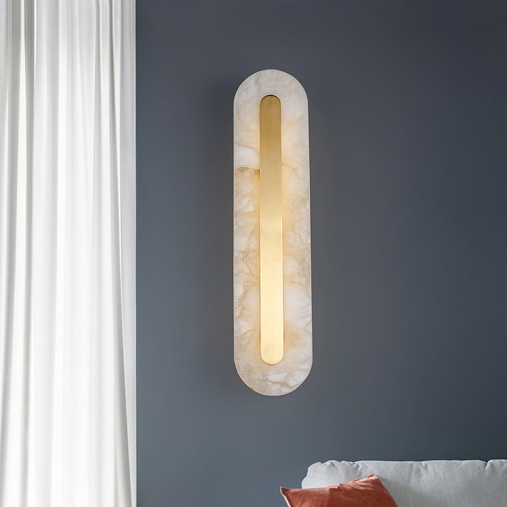 Rounded Alabaster Sconce Light Lighting Lobby