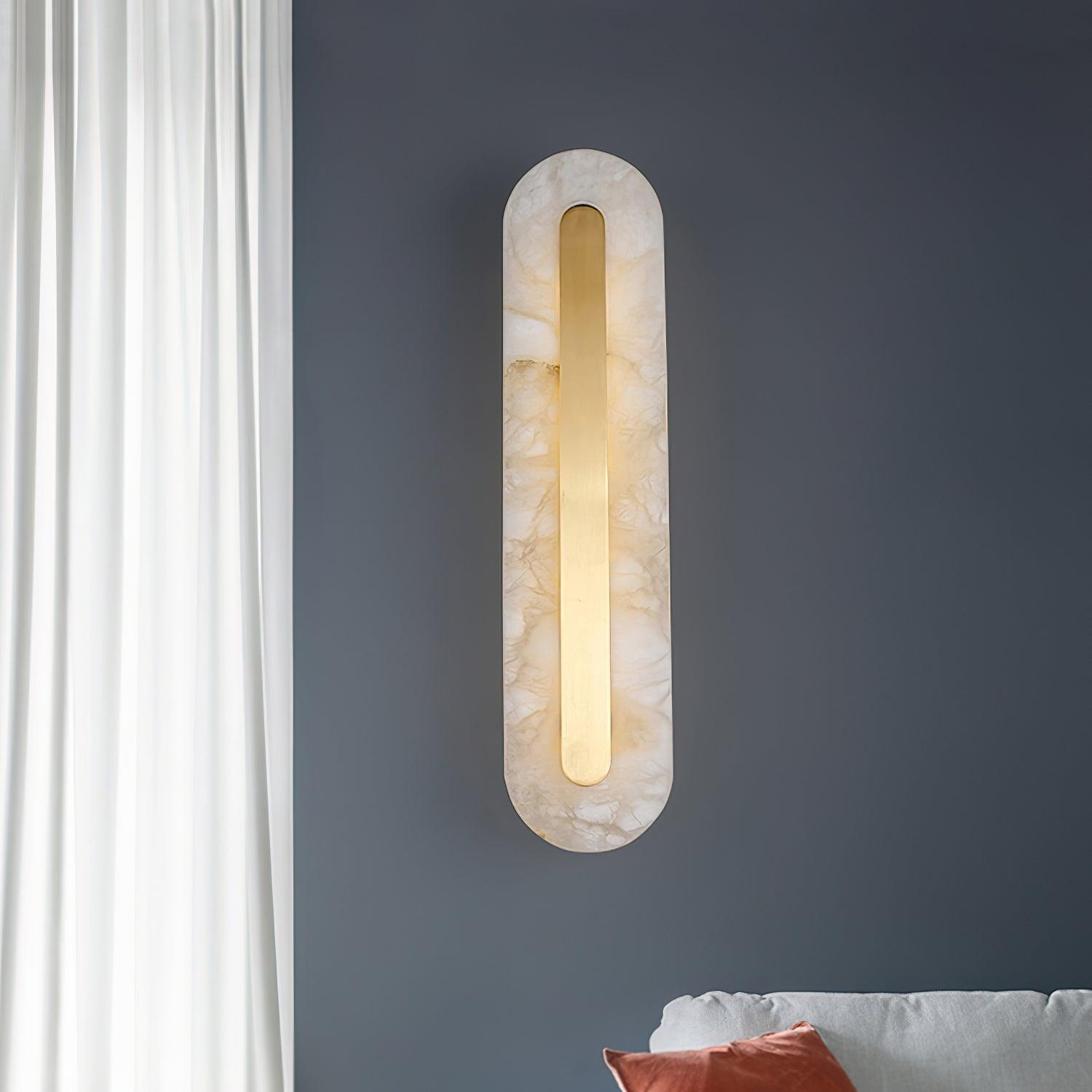 Rounded Alabaster Sconce Light Lighting Lobby