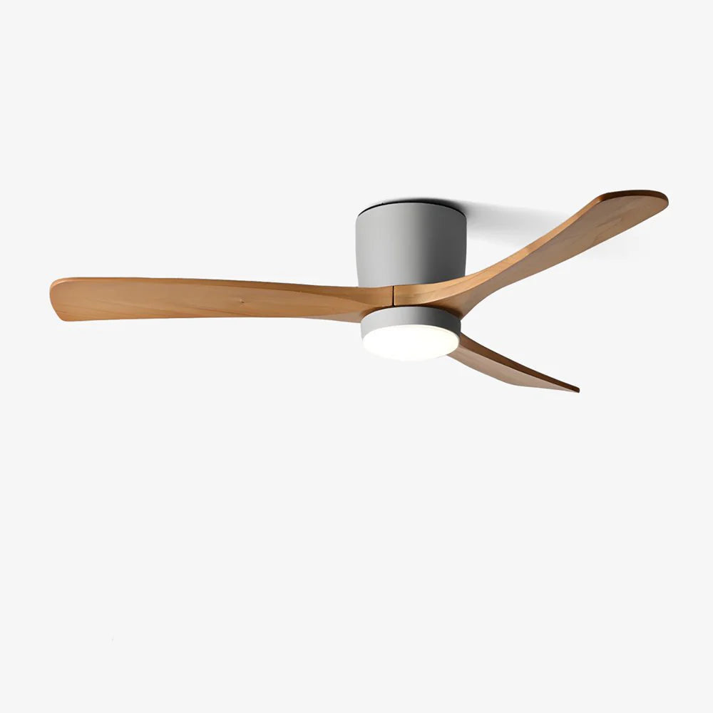Scandinavian wooden ceiling Fan with LED light (42”/48”/52”) Lighting Lobby