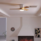 Scandinavian wooden ceiling Fan with LED light (42”/48”/52”) Lighting Lobby