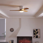 Scandinavian wooden ceiling Fan with LED light (42”/48”/52”) Lighting Lobby