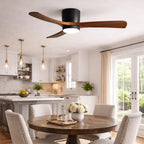 Scandinavian wooden ceiling Fan with LED light (42”/48”/52”) Lighting Lobby