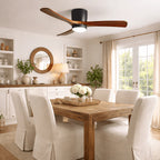 Scandinavian wooden ceiling Fan with LED light (42”/48”/52”) Lighting Lobby