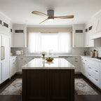Scandinavian wooden ceiling Fan with LED light (42”/48”/52”) Lighting Lobby