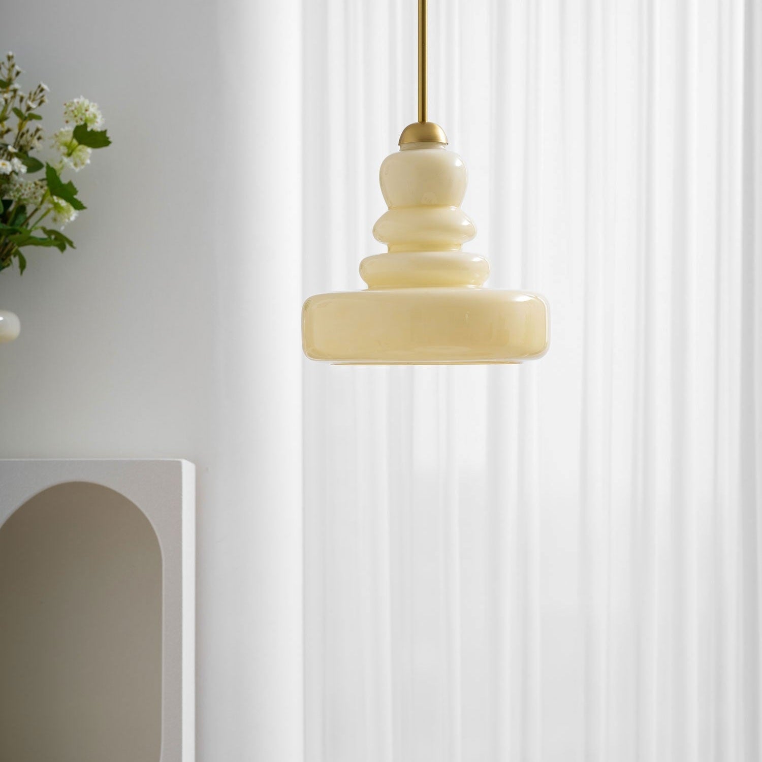 Schoolhouse Glass Ceiling Pendant Lighting Lobby
