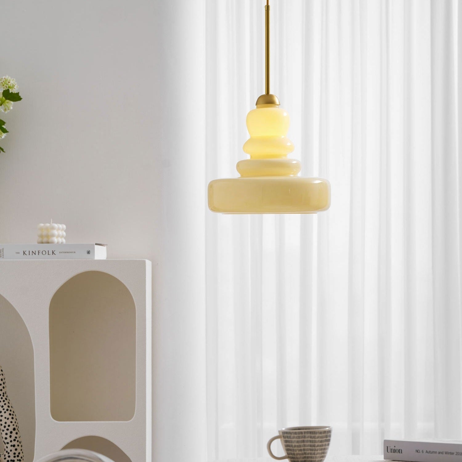 Schoolhouse Glass Ceiling Pendant Lighting Lobby