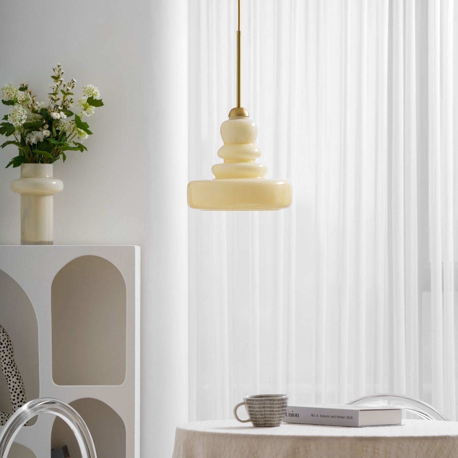 Schoolhouse Glass Ceiling Pendant Lighting Lobby