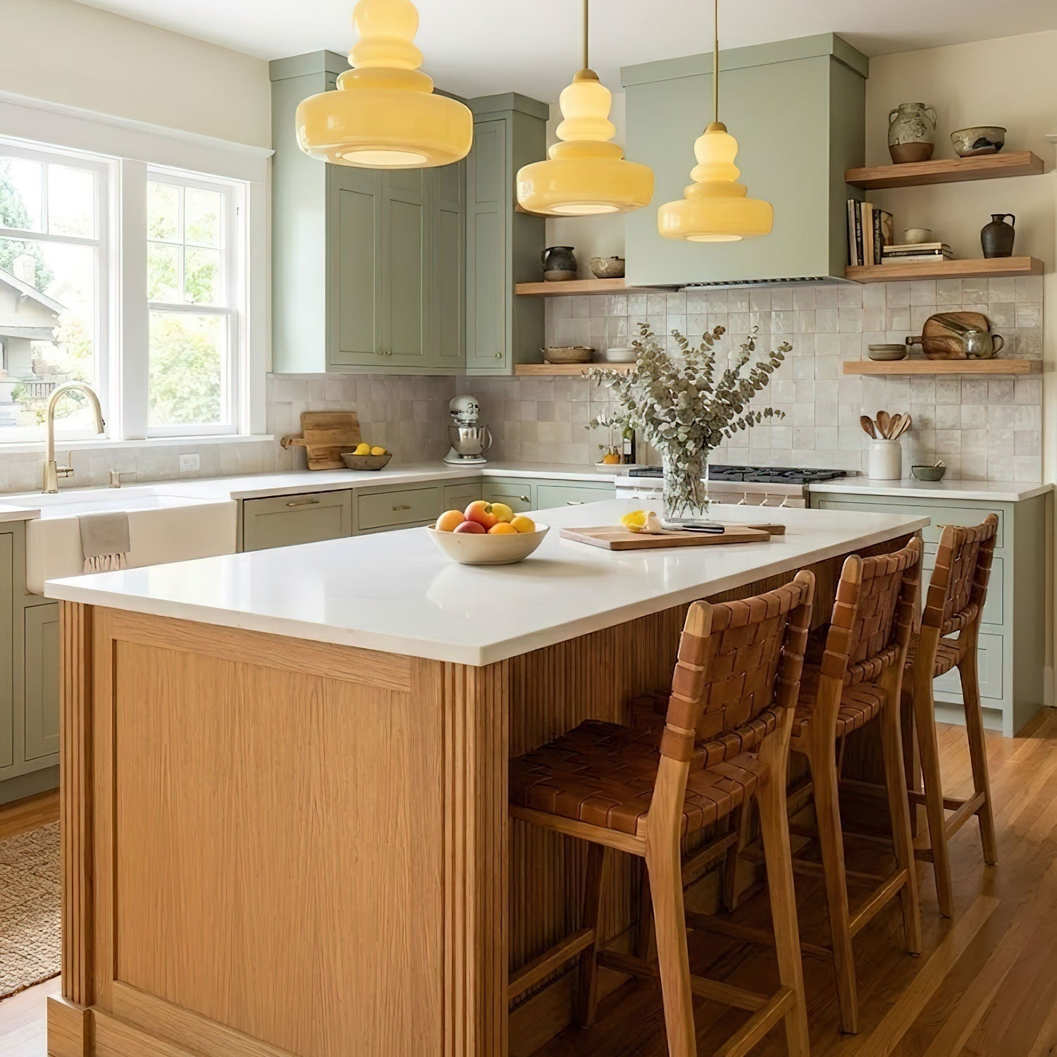 Schoolhouse Glass Ceiling Pendant Lighting Lobby