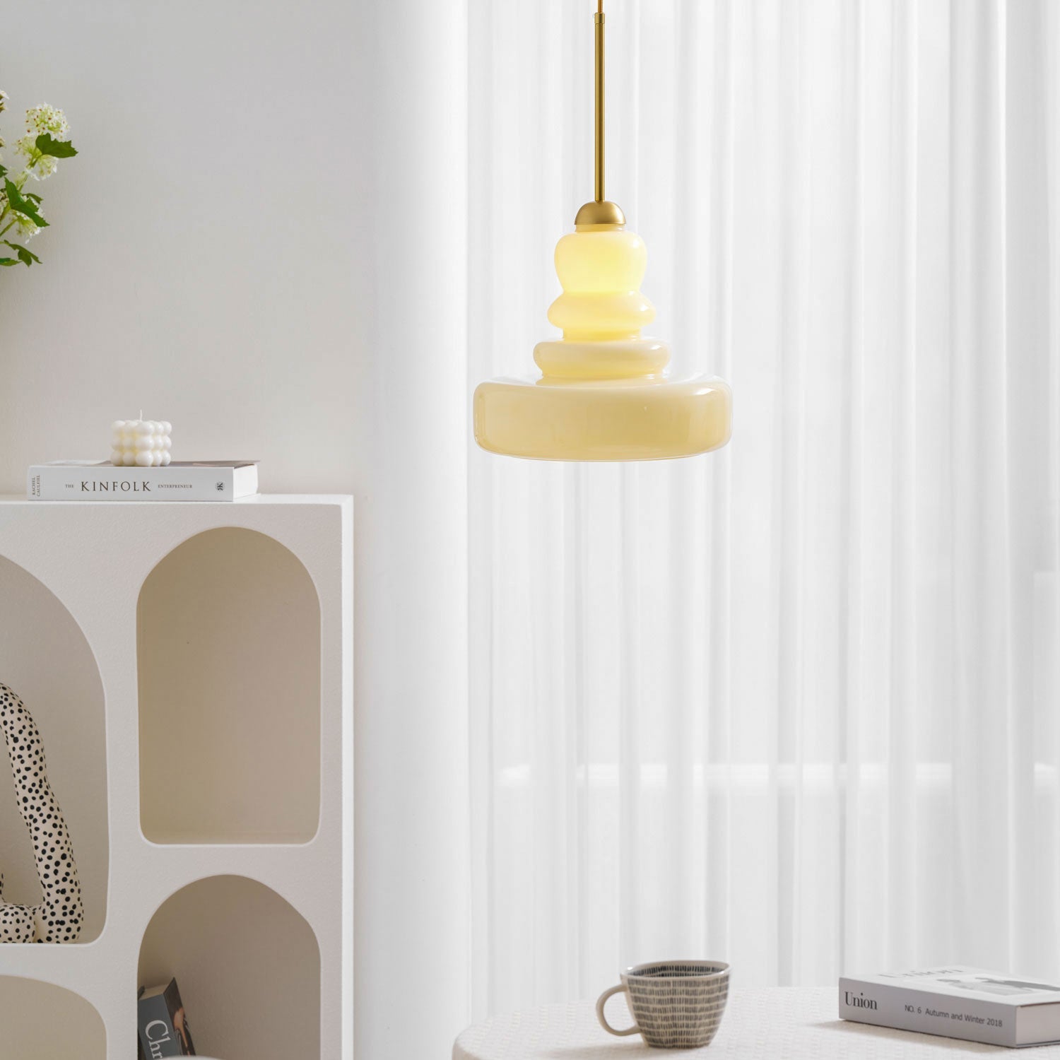 Schoolhouse Glass Ceiling Pendant Lighting Lobby