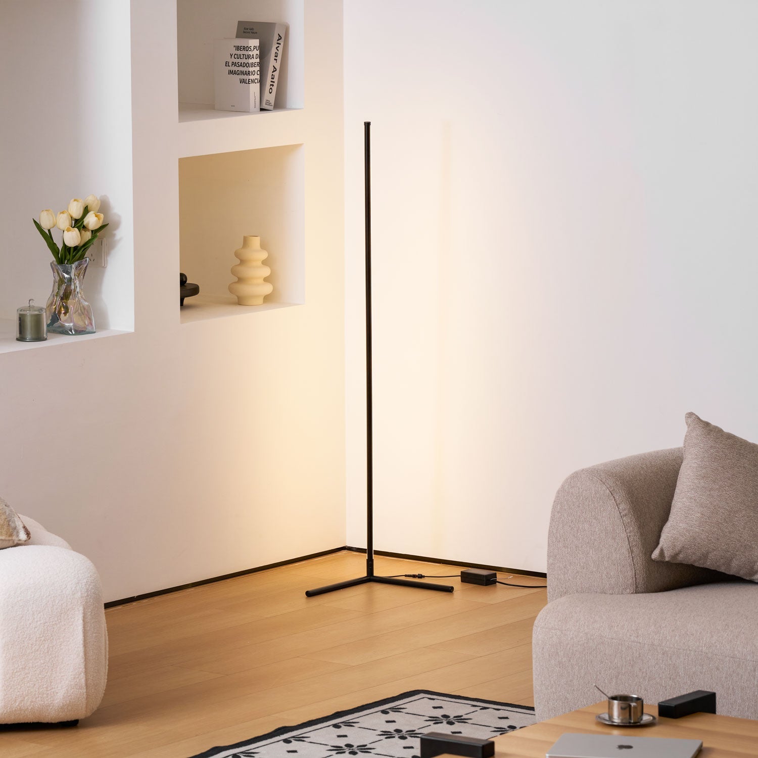 Sleek LED Standing Light Lighting Lobby