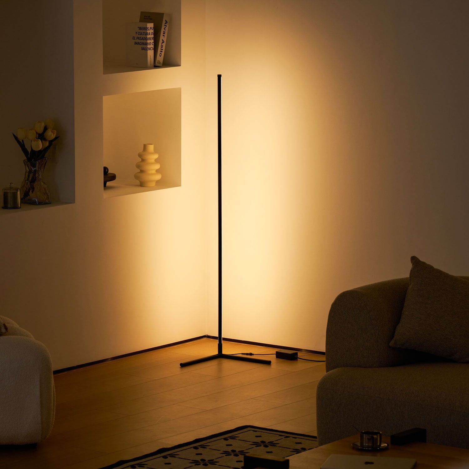 Sleek LED Standing Light Lighting Lobby