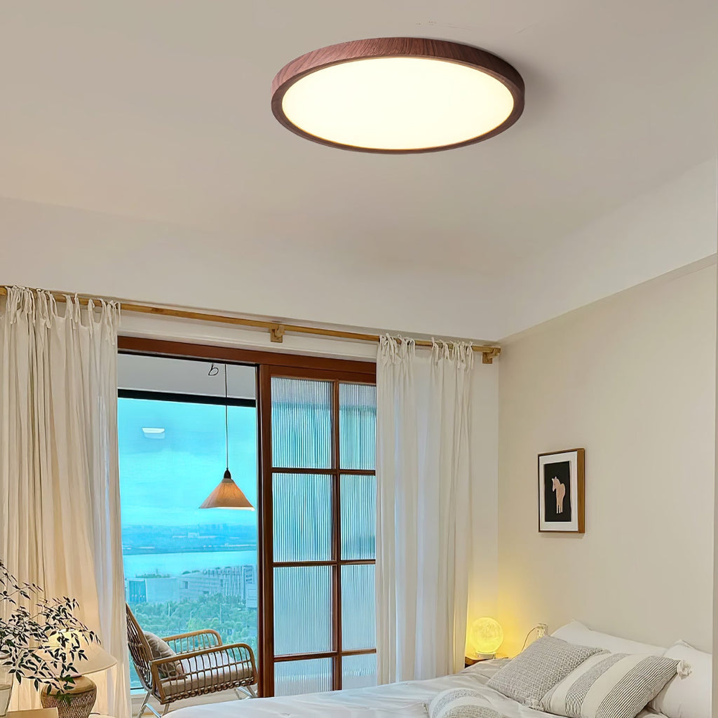 Slim Circular Ceiling Fixture Lighting Lobby