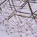 Sparkling Silver Ceiling Pendant Light Lighting Lobby