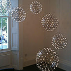 Sparkling Silver Ceiling Pendant Light Lighting Lobby