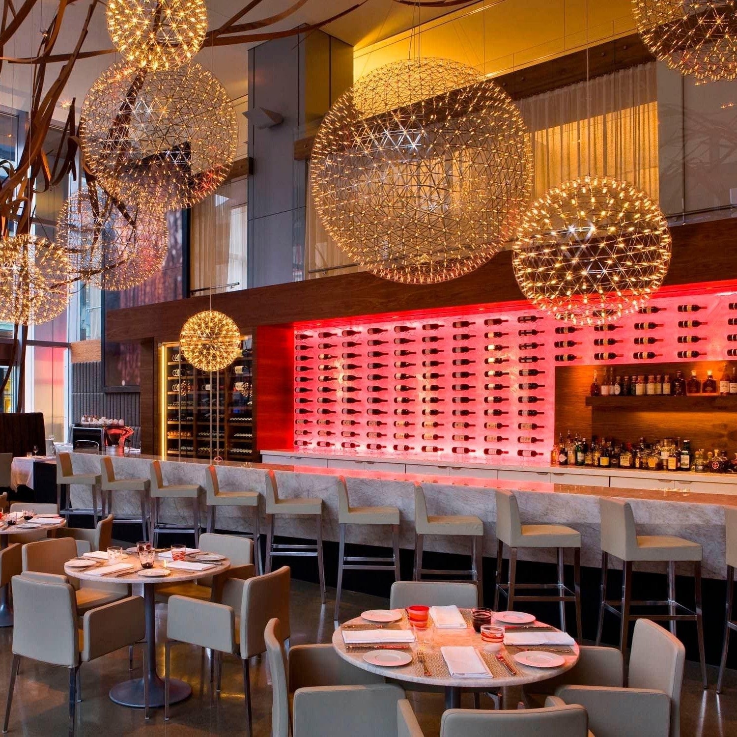 Sparkling Silver Ceiling Pendant Light Lighting Lobby