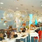 Sparkling Silver Ceiling Pendant Light Lighting Lobby