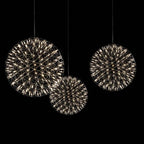 Sparkling Silver Ceiling Pendant Light Lighting Lobby