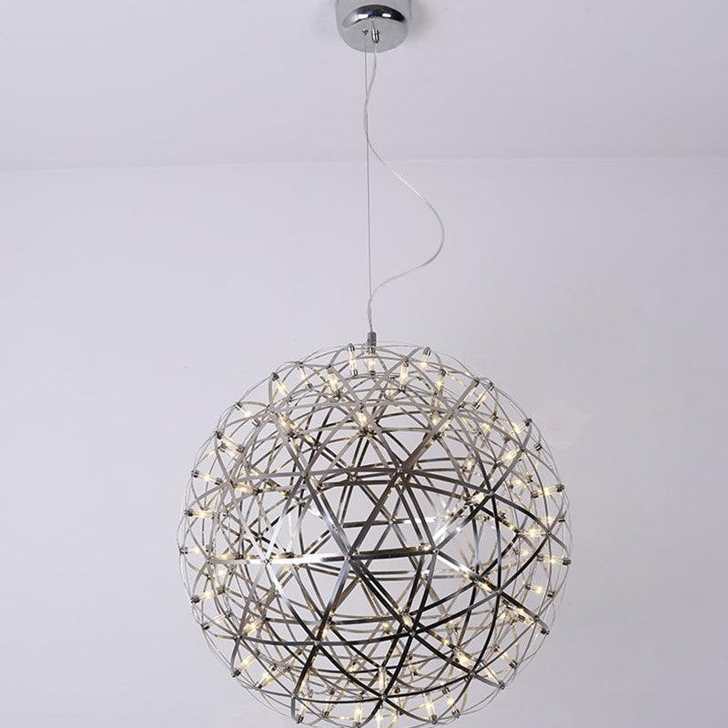 Sparkling Silver Ceiling Pendant Light Lighting Lobby