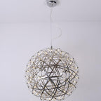 Sparkling Silver Ceiling Pendant Light Lighting Lobby
