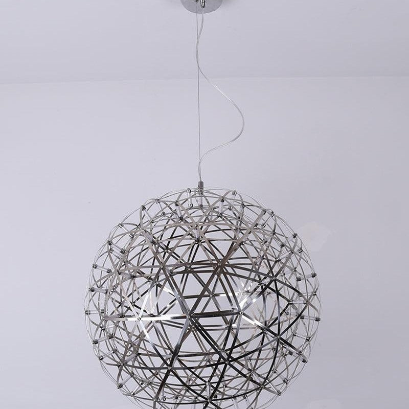 Sparkling Silver Ceiling Pendant Light Lighting Lobby