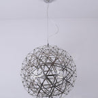 Sparkling Silver Ceiling Pendant Light Lighting Lobby