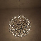 Sparkling Silver Ceiling Pendant Light Lighting Lobby