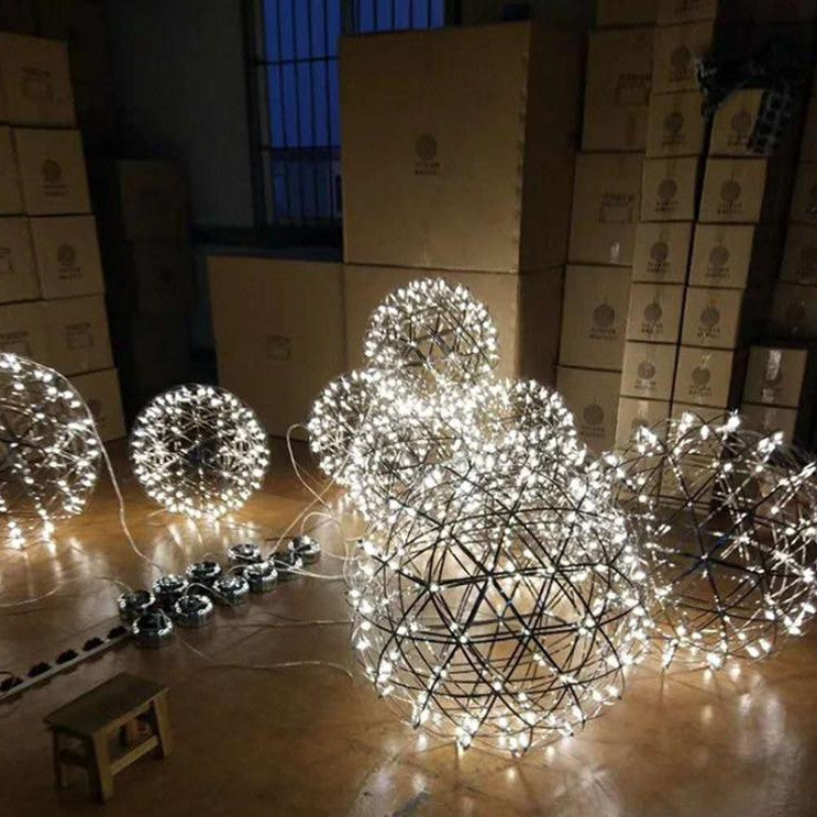 Sparkling Silver Ceiling Pendant Light Lighting Lobby