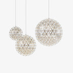 Sparkling Silver Ceiling Pendant Light Lighting Lobby