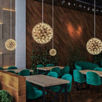 Sparkling Silver Ceiling Pendant Light Lighting Lobby