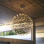 Sparkling Silver Ceiling Pendant Light Lighting Lobby