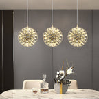 Sparkling Silver Ceiling Pendant Light Lighting Lobby