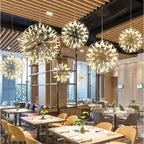 Sparkling Silver Ceiling Pendant Light Lighting Lobby