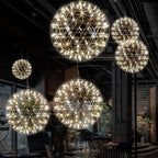 Sparkling Silver Ceiling Pendant Light Lighting Lobby