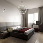 Sparkling Silver Ceiling Pendant Light Lighting Lobby