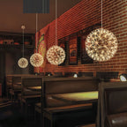 Sparkling Silver Ceiling Pendant Light Lighting Lobby