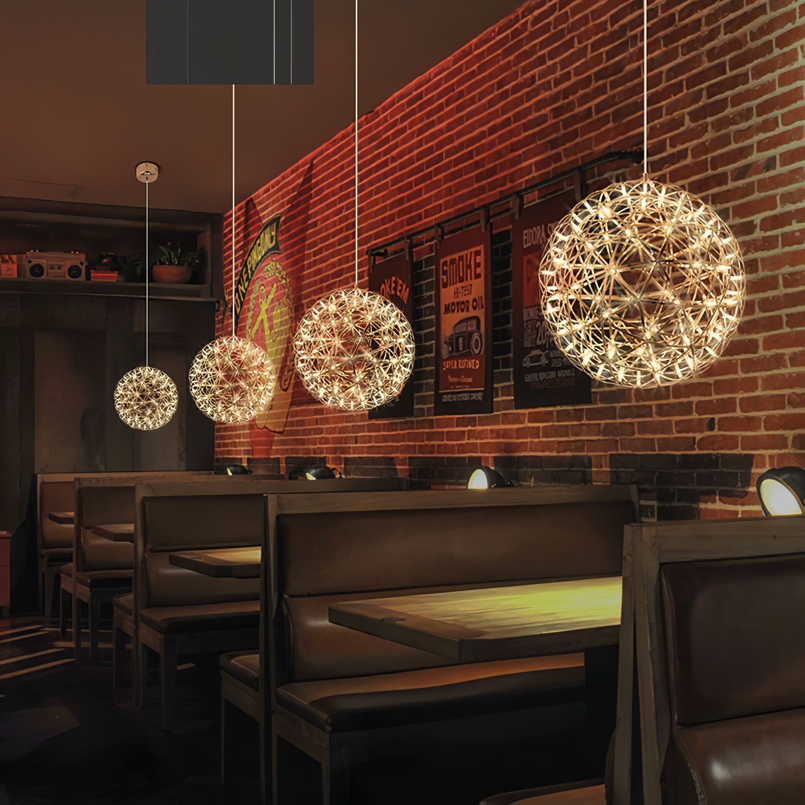 Sparkling Silver Ceiling Pendant Light Lighting Lobby