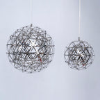 Sparkling Silver Ceiling Pendant Light Lighting Lobby