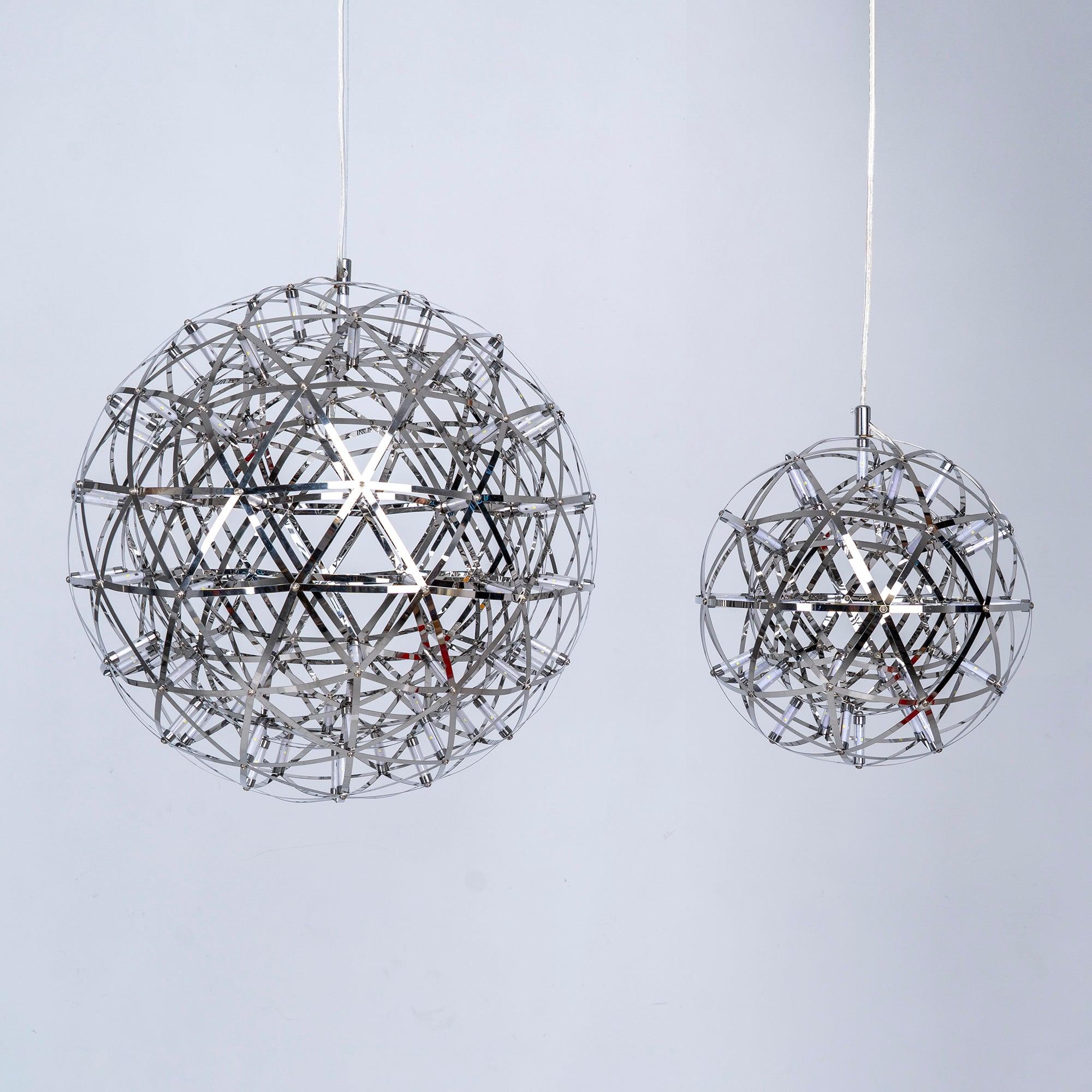 Sparkling Silver Ceiling Pendant Light Lighting Lobby