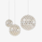 Sparkling Silver Ceiling Pendant Light Lighting Lobby