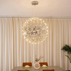 Sparkling Silver Ceiling Pendant Light Lighting Lobby