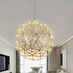 Sparkling Silver Ceiling Pendant Light Lighting Lobby