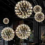 Sparkling Silver Ceiling Pendant Light Lighting Lobby