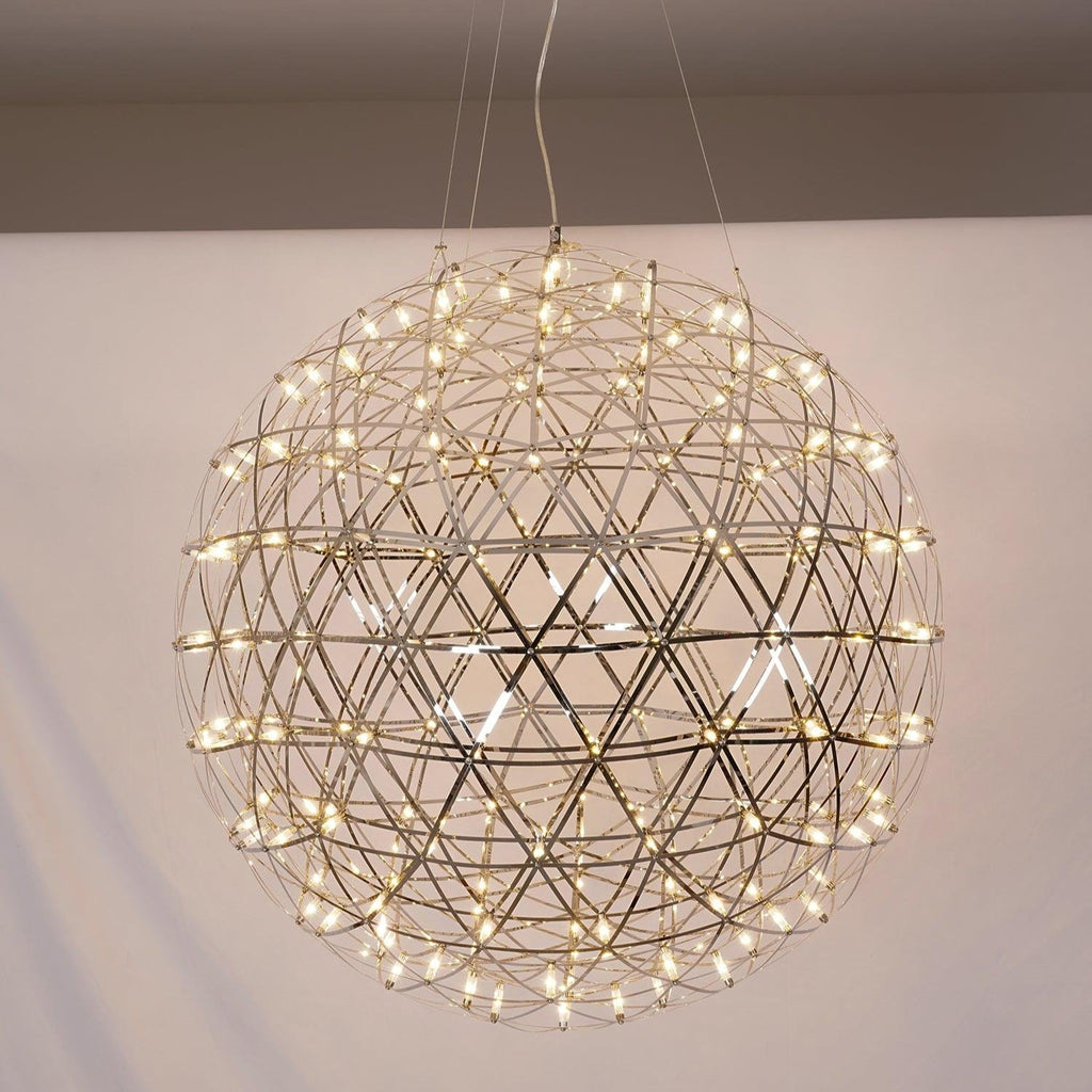 Sparkling Silver Ceiling Pendant Light Lighting Lobby