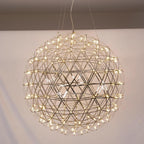 Sparkling Silver Ceiling Pendant Light Lighting Lobby