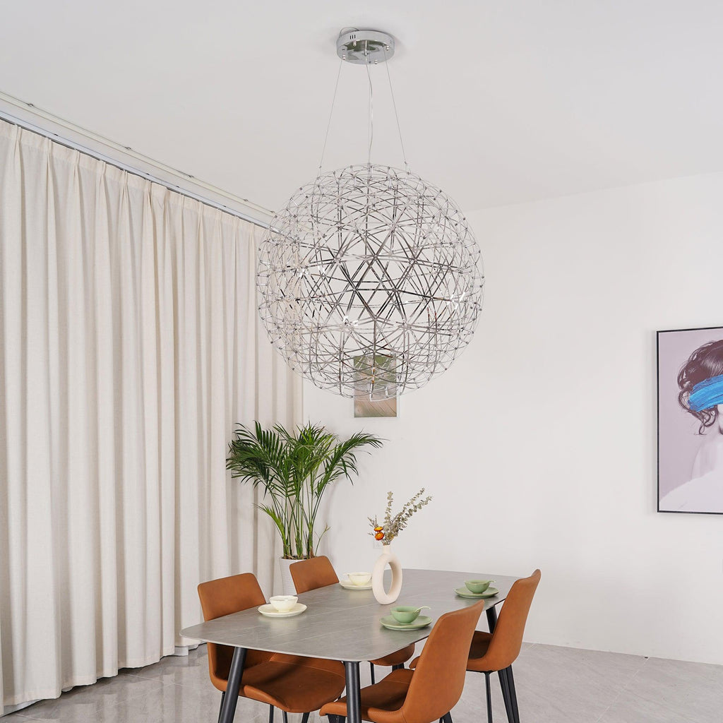 Sparkling Silver Ceiling Pendant Light Lighting Lobby