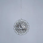 Sparkling Silver Ceiling Pendant Light Lighting Lobby