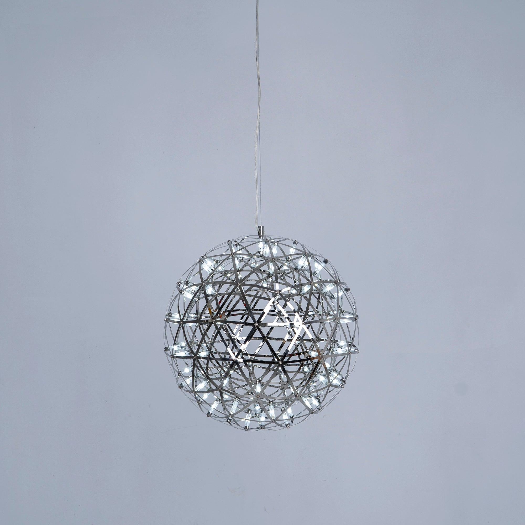 Sparkling Silver Ceiling Pendant Light Lighting Lobby