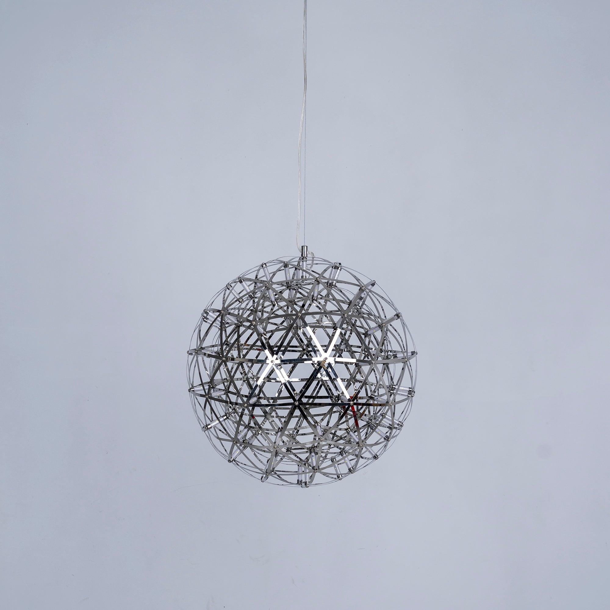 Sparkling Silver Ceiling Pendant Light Lighting Lobby