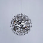 Sparkling Silver Ceiling Pendant Light Lighting Lobby