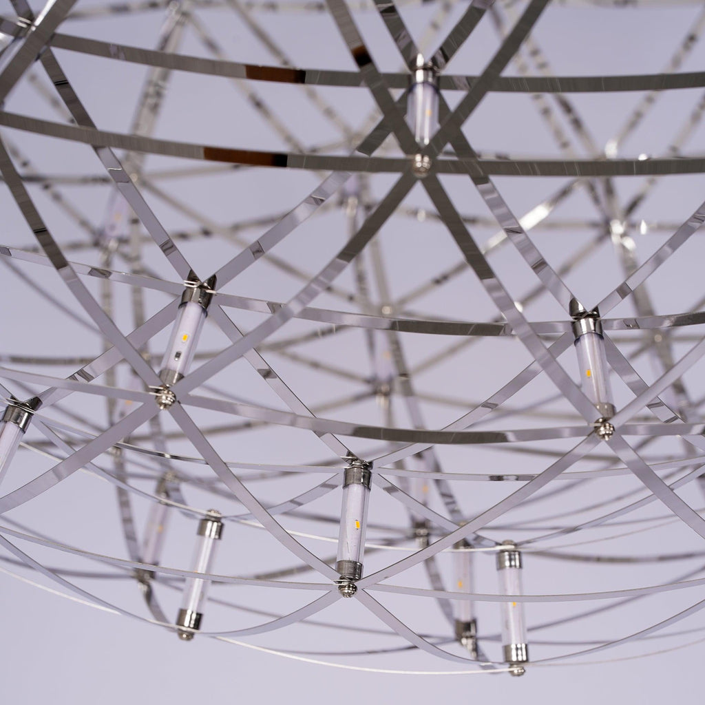 Sparkling Silver Ceiling Pendant Light Lighting Lobby